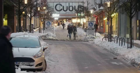 Snowy Flensburg 動画素材 86883775