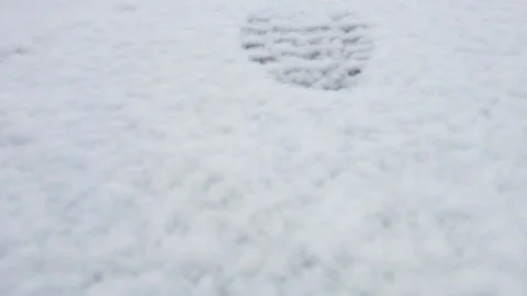 SNOWY FOOTSTEP Stock Footage 187732234
