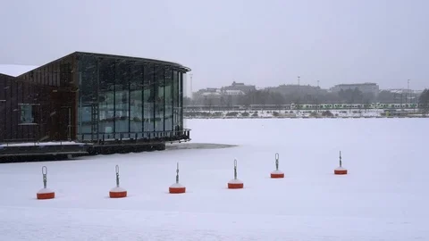 Snowy Helsinki Stock Footage