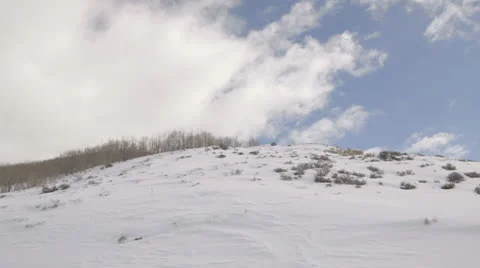 Snowy hill Stock Footage 24753369