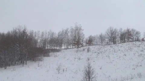 Snowy hill Video stock 47308378