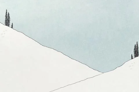 Snowy hills background design space Stock Illustration