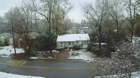 Snowy House B-Roll Stock Footage 97835545