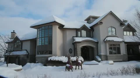 Snowy House Stock Footage 18182682