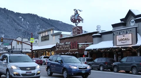 Snowy Jackson Hole Stock Footage 62783217