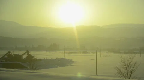 Snowy landscape Stock Footage