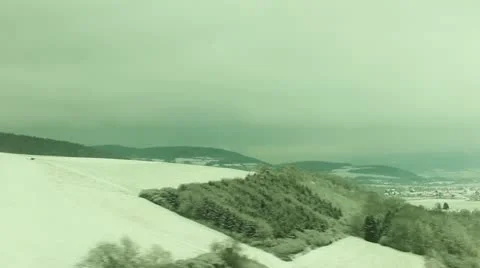 Snowy landscape motion Stock Footage 13668156