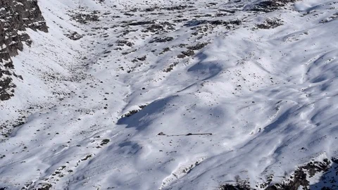 Snowy landscape view Stock Footage 98207327