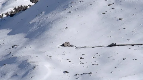 Snowy landscape view Stock Footage 98208269