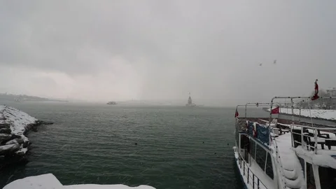 Snowy Maiden's Tower Stock Footage 93505594