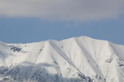 The snowy mountain beyond Stock Photos