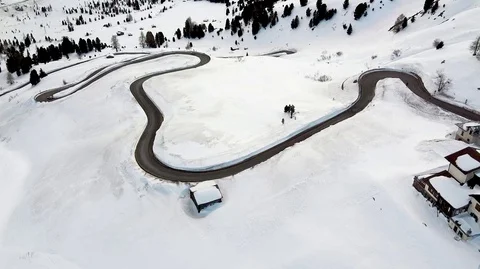 Snowy mountain of the Dolomite Video stock 127454605