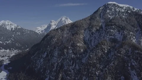 Snowy mountain dolomites Stock Footage 90085589