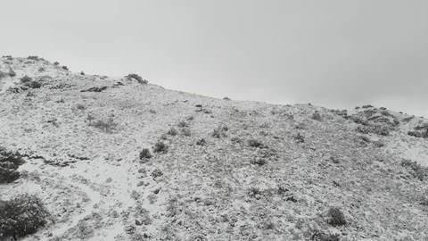 Snowy Mountain Drone Stock Footage 122655297
