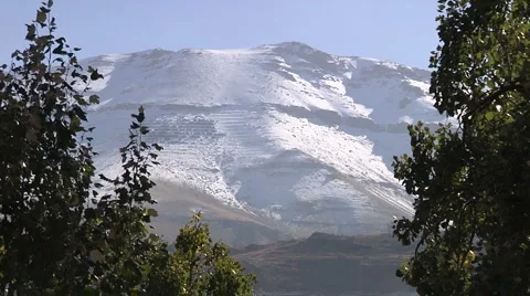 Snowy Mountain Stock Footage 5550869