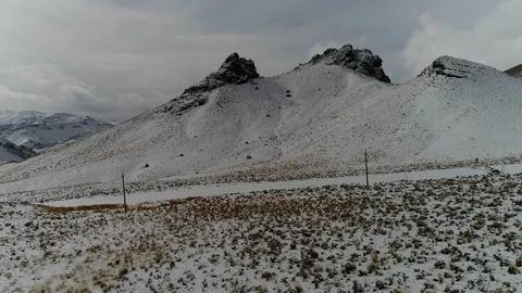 The snowy mountain Stock Footage 122333898