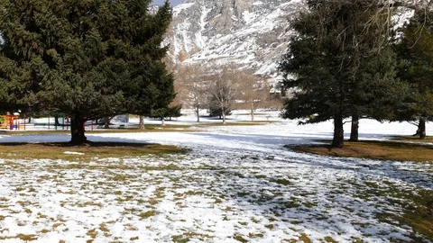 Snowy Mountain Stock Footage 123559663