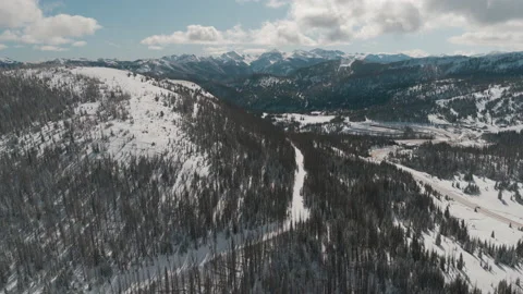 Snowy Mountain Forest 4 (Sweep) Stock Footage 221118318