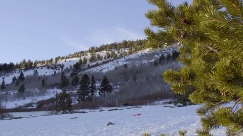 Snowy Mountain Highway Stock Footage 100936320