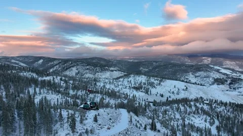 Snowy Mountain Homes 02 | Tabernash | Winter Park | 4k Drone Footage Stock Footage 259859778