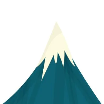 Snowy mountain icon Stock Illustration