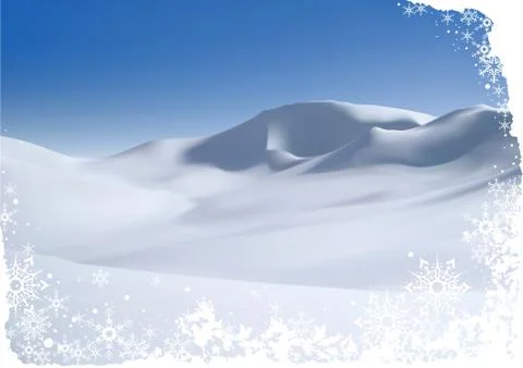 Snowy Mountain Stock Illustration