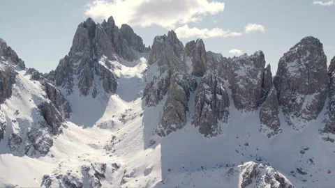 Snowy mountain landscape during the bright winter day 動画素材 320303949