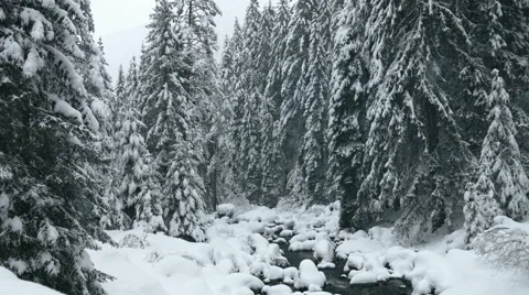 Snowy Mountain Landscape Stock Footage 46805419