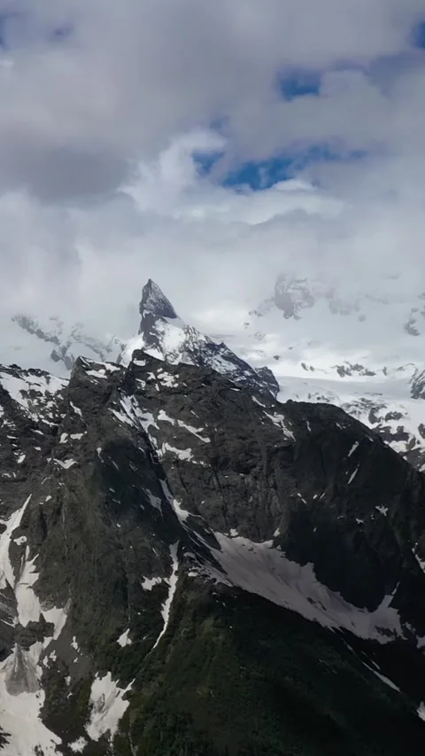 Snowy Mountain Landscape Stock Footage 288014526