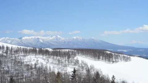 Snowy mountain, Location: Nagano Vídeos de archivo 48991663