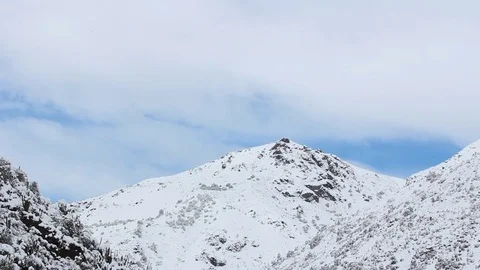 Snowy mountain peaks Stock Footage 77052249