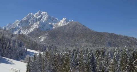 Snowy Mountain Perfect For Winter Climbing Stock Footage 71005658
