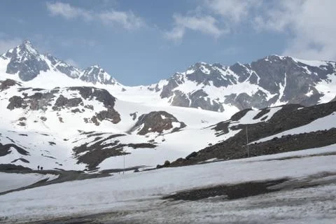 Snowy mountain Stock Photos