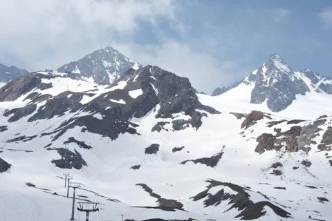 Snowy mountain Stock Photos