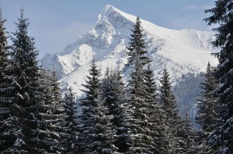 Snowy mountain Stock Photos