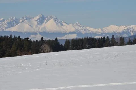 Snowy mountain Stock Photos