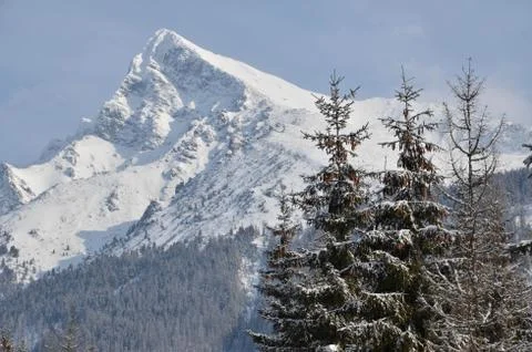 Snowy mountain Stock Photos