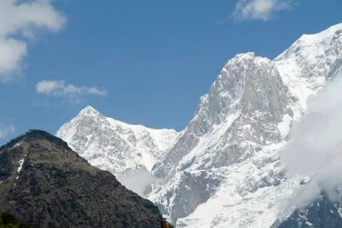 Snowy Mountain Stock Photos