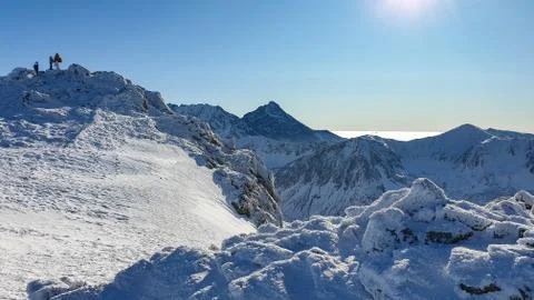 Snowy mountain Stock Photos