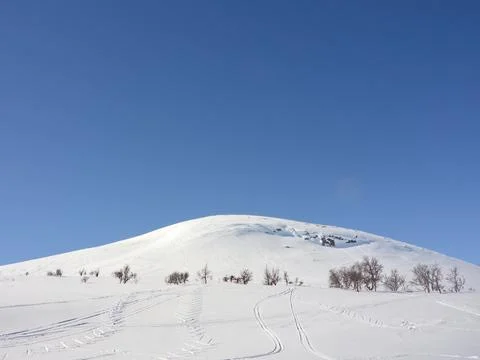 Snowy mountain 写真素材