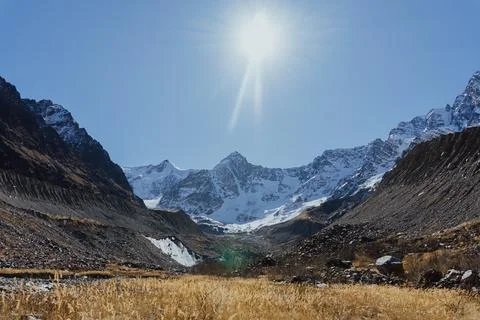 Snowy mountain. Stock Photos