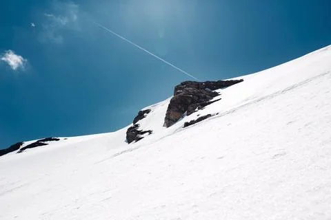 Snowy Mountain 库存照片