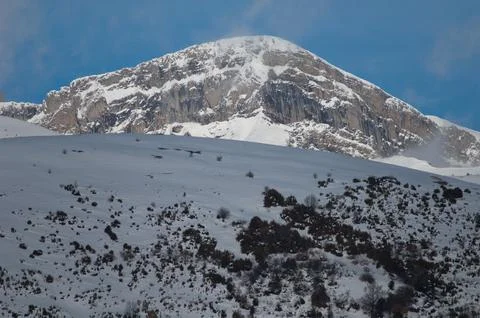Snowy mountain. Stock Photos