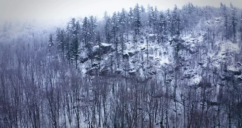 Snowy Mountain Push In Stock Footage 123678984