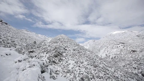 Snowy mountain range Stock Footage 77050606