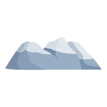 Snowy mountain range forming a beautiful landscape illustration Illustrazione stock