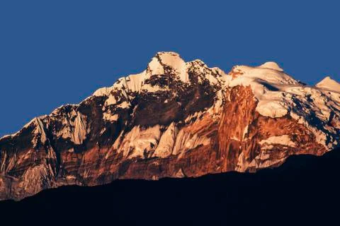 Snowy mountain range Stock Photos