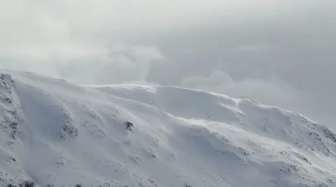 Snowy mountain ridge Stock Footage 12134797