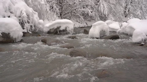 Snowy Mountain River Stock Footage 315886482