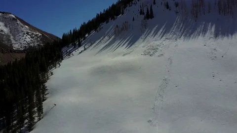 Snowy Mountain Side Stock Footage 81180305